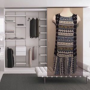 E 2 Clothing New Floral Blue Dress